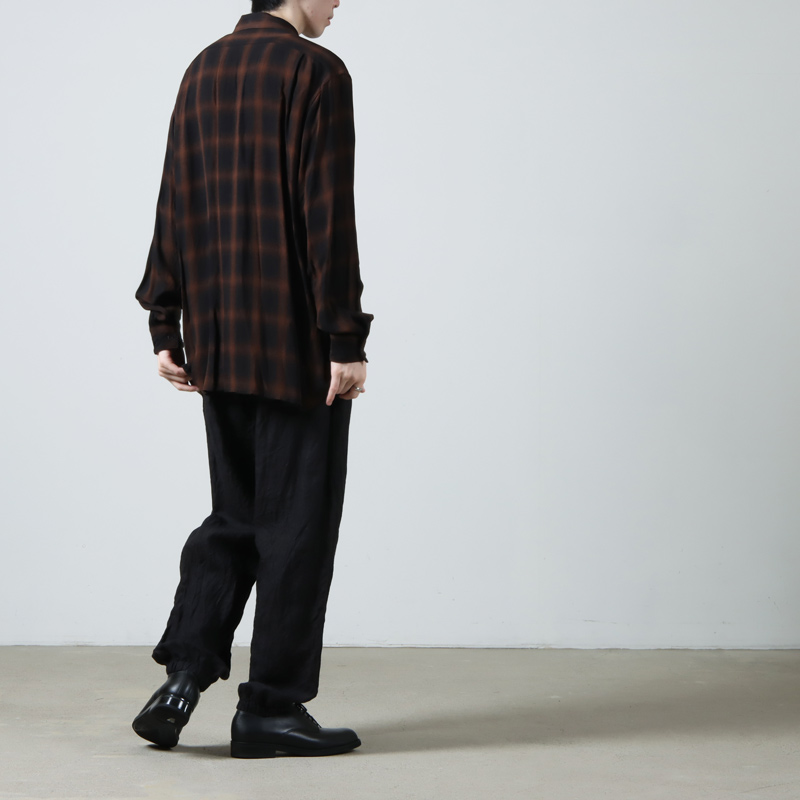 COMOLI (コモリ) レーヨン オープンカラーシャツ