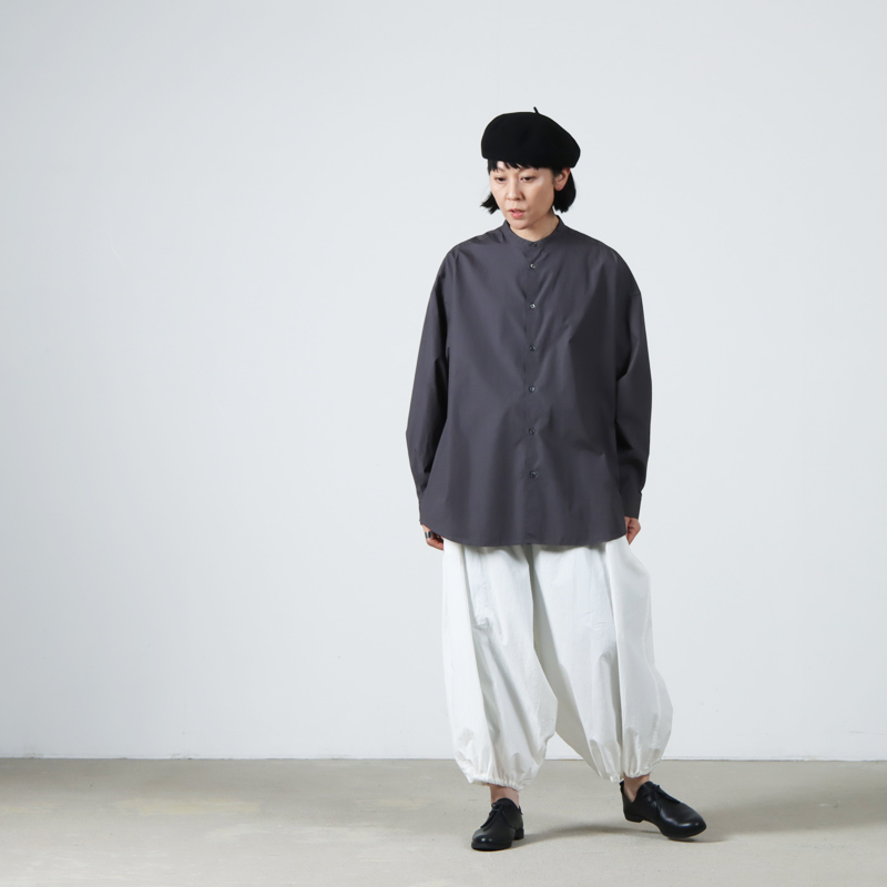 Graphpaper (グラフペーパー) Broad L/S Oversized Band Collar Shirt