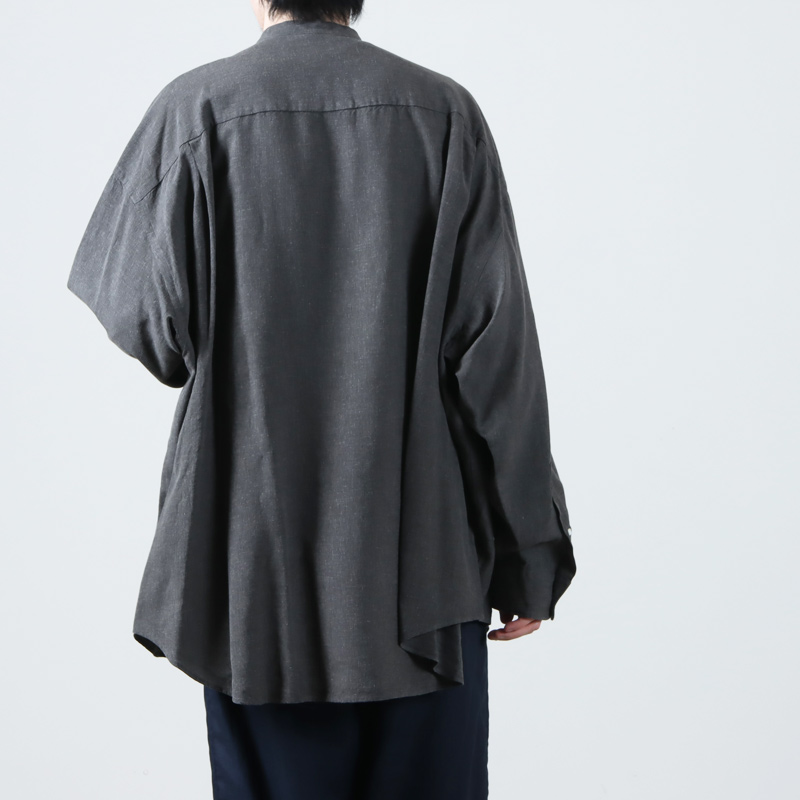 Graphpaper (グラフペーパー) Linen Cupro L/S Oversized Band Collar