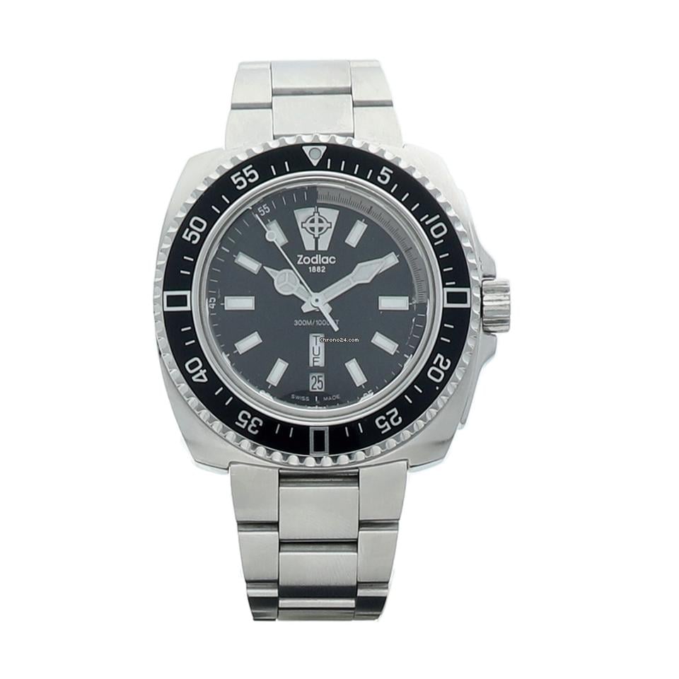 Zodiac ZO2306 V-WOLF Diver 40 mm Stainless Steel Black Dial for