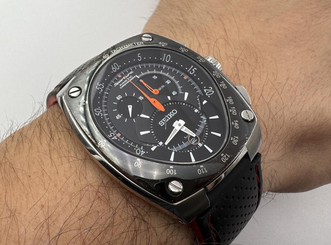 Seiko 7L22-0AD0 Sportura Kinetic Chronograph NEW CAPACITOR