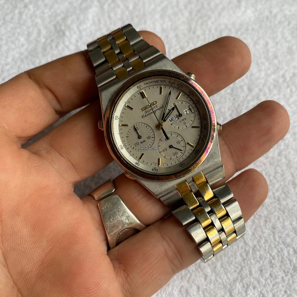 Seiko CHRONOGRAPH Vintage Two-Tone Tachymeter 37.3mm Japan por