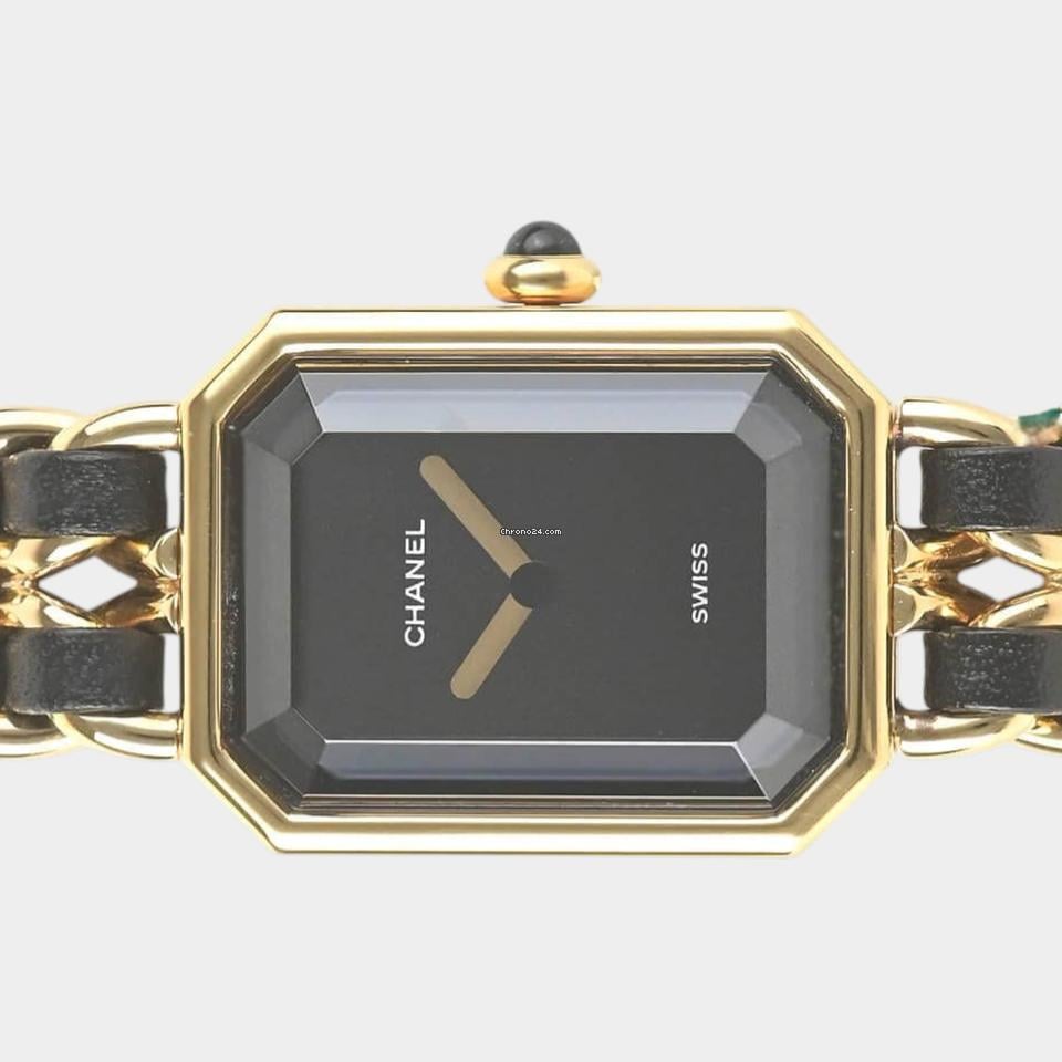 Chanel Première S Quartz / Black / Gold plated / 26mm / H0001 for