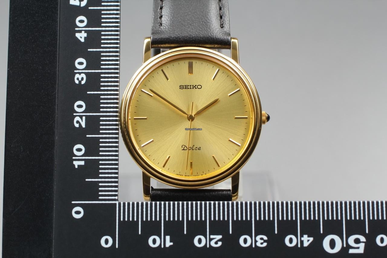 Seiko Dolce 8N41-7030 32mm Gold Dial Quartz Men's Watch for $199