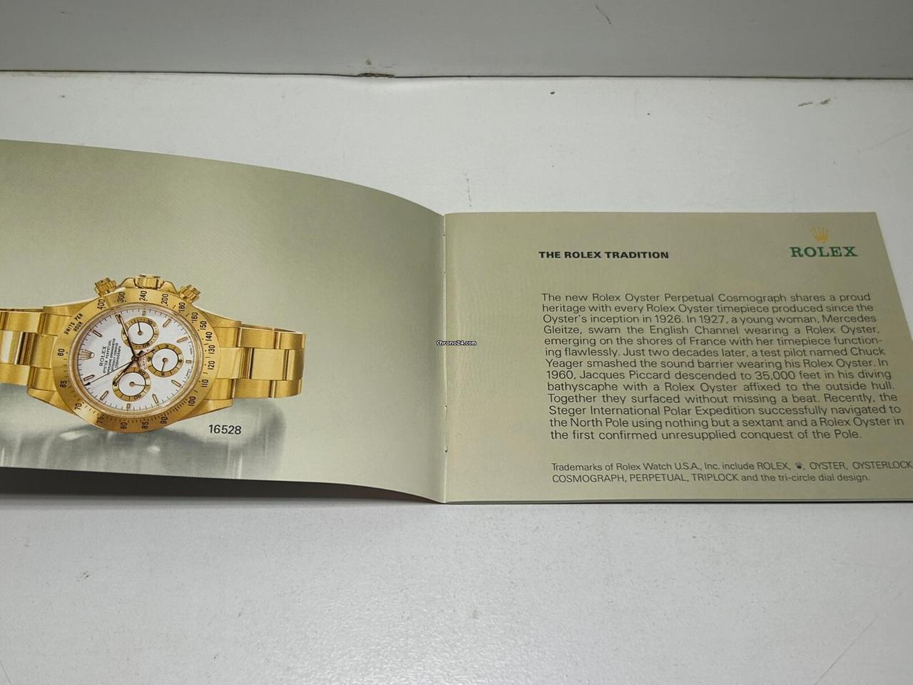 Rolex BOOKLET ROLEX COSMOGRAPH DAYTONA IN INGLESE/USA ANNO for