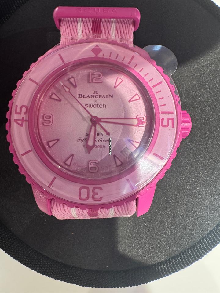 Swatch Blancpain X Swatch Bioceramic Scuba Fifty Fathoms PINK