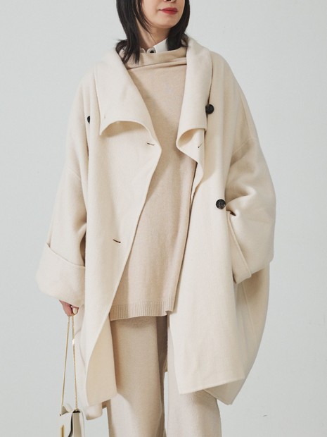 2サイズ展開】ウール混変形リバーコート｜Rouge vif la cle / ルージュ