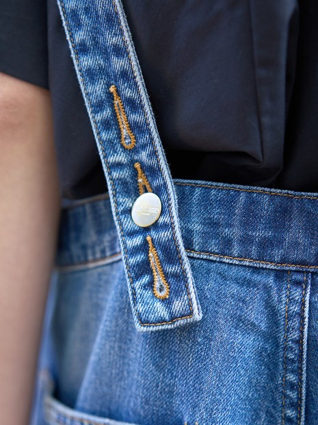 RED CARD/ レッドカード】別注 Nomad デニムオーバーオール｜Rouge vif