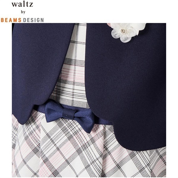 waltz by BEAMS DESIGN ピンクチェックアンサンブル キッズ 女の子