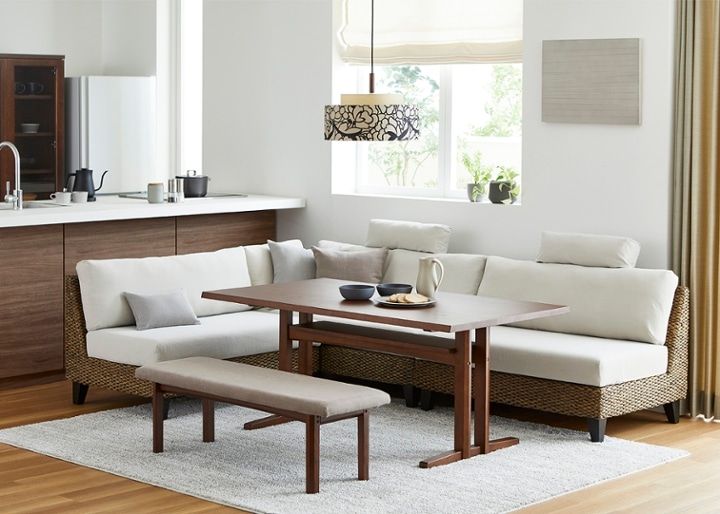 モク・ソファダイニングテーブル 1500 (GB)～ソファに座ってゆっくり