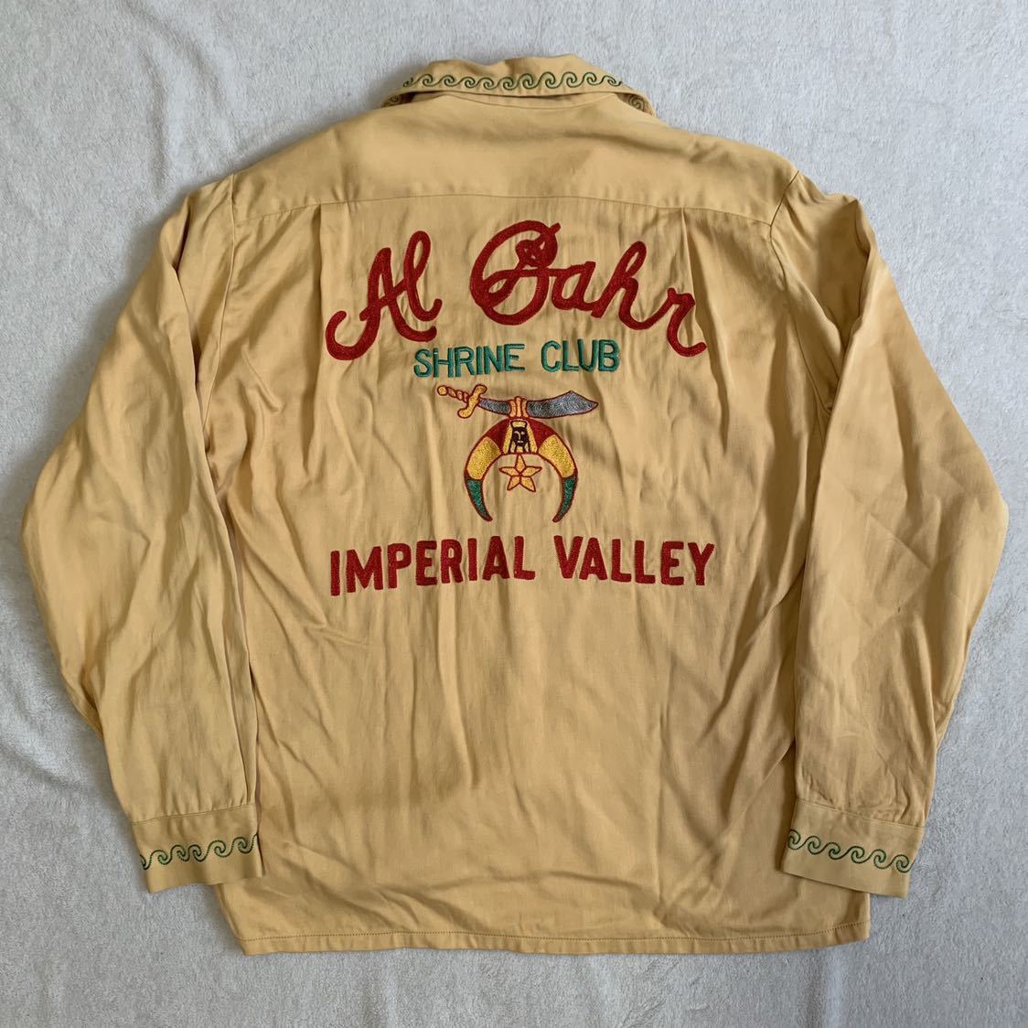 50s フリーメイソン SHRINE CLUB ヴィンテージレーヨンシャツ シュ