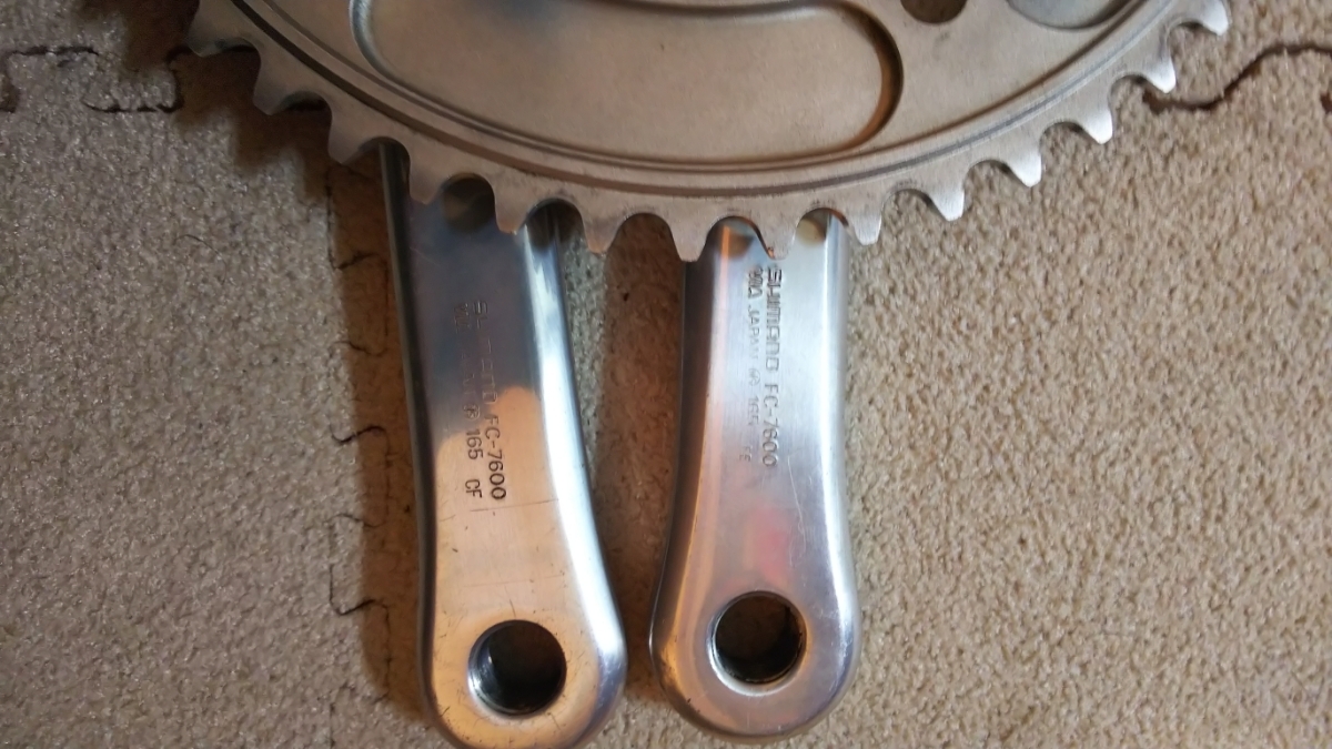 デュラエース FC7600 165mmクランク スギノ禅 50T チェーンリング njs