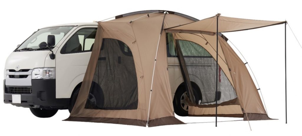 ミニバン取り付け可能なハイタイプカーサイドオーニング発売 ロゴス