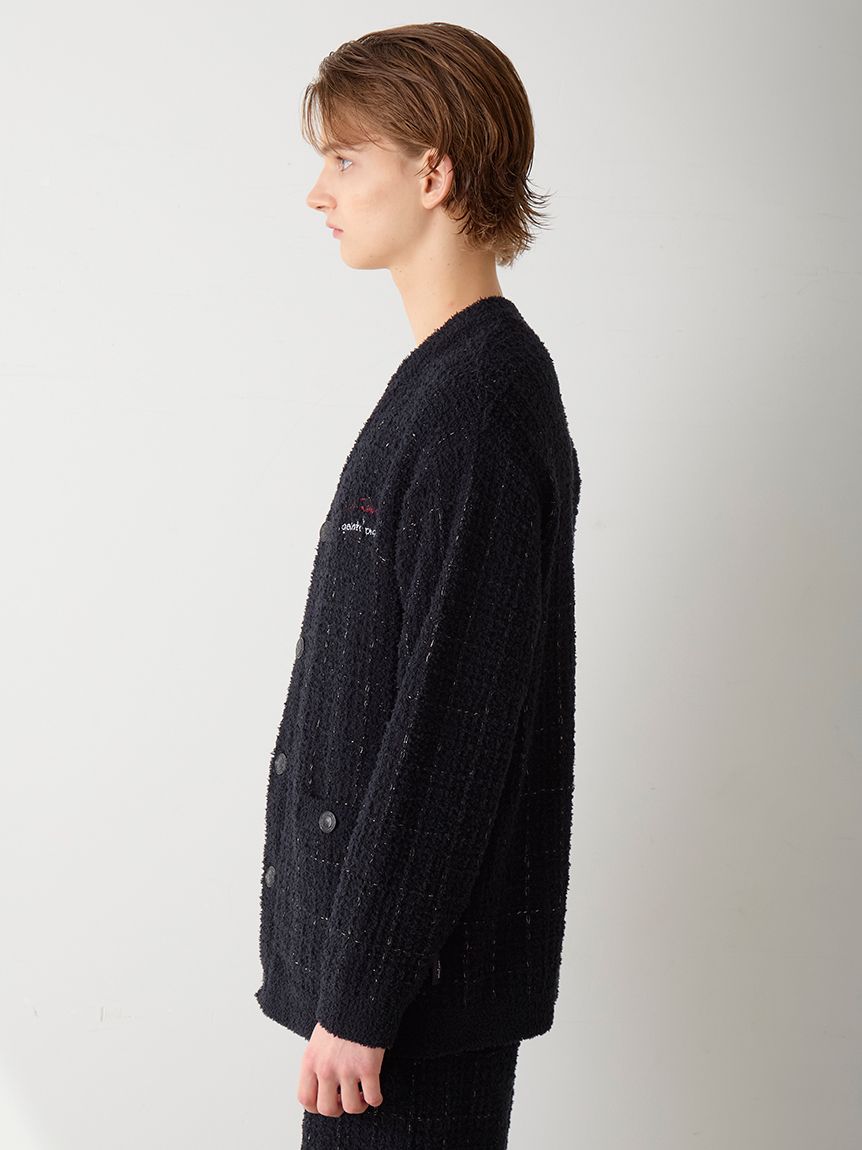 JOEL ROBUCHON】【HOMME】ツイードモコカーディガン(カーディガン