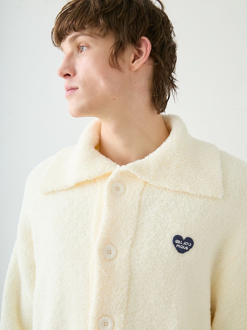 HOMME】べビモコハートロゴ刺繍カーディガン(カーディガン・ガウン