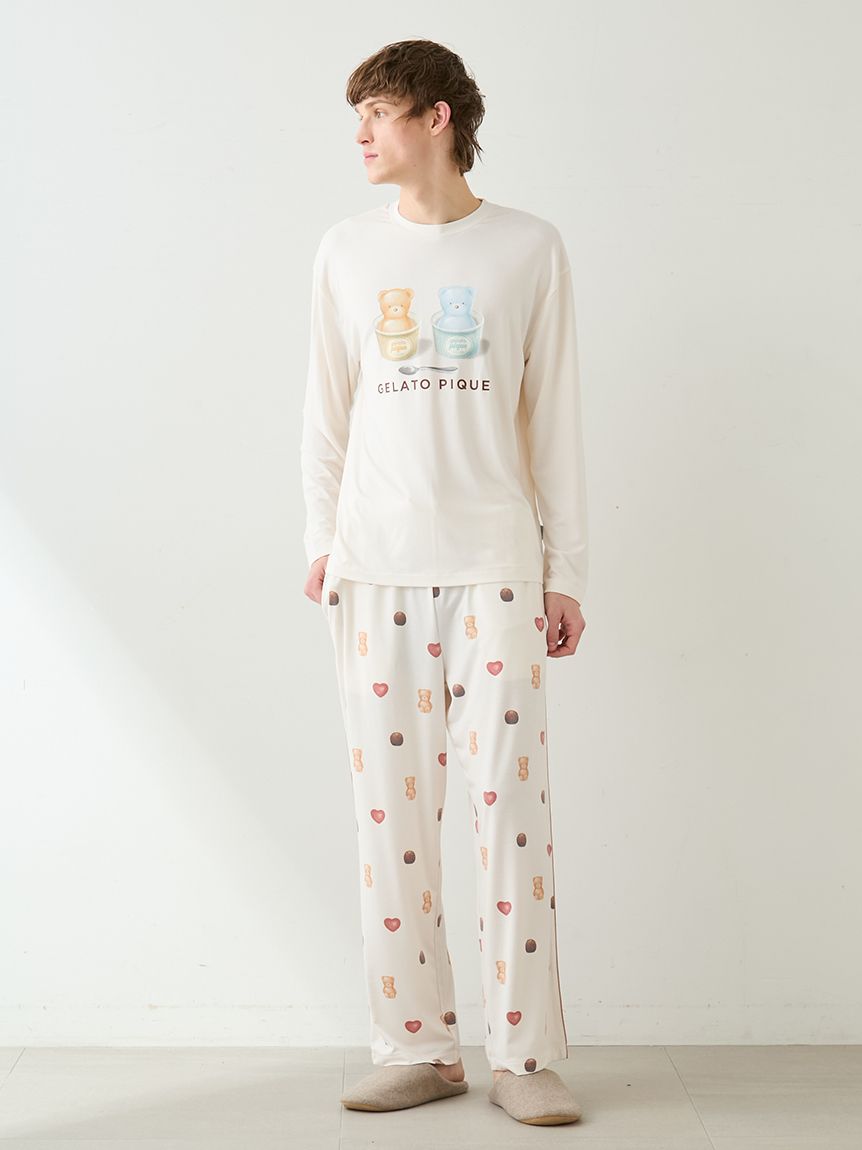 HOMME】総柄ロングパンツ(ロングパンツ)｜ルームウェア・パジャマ通販