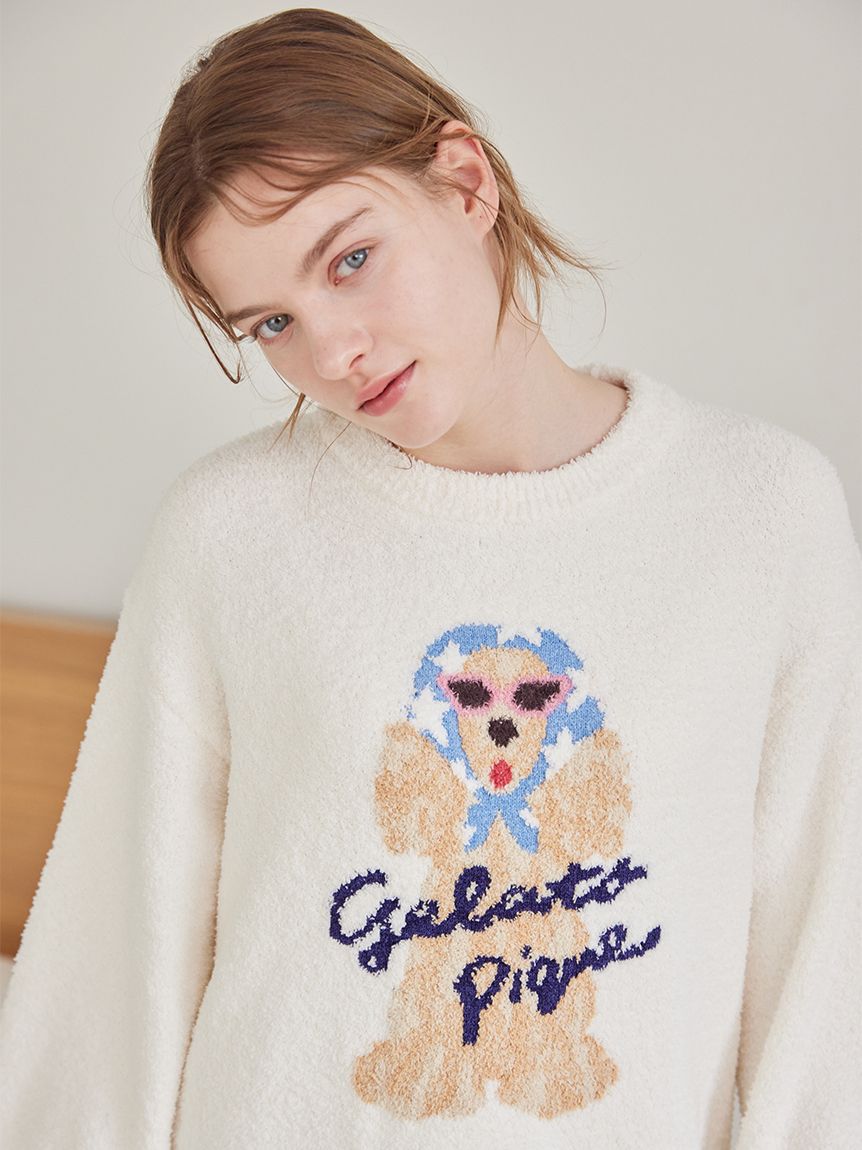 スカーフDOG ジャガードプルオーバー(ニットプルオーバー)｜ルーム