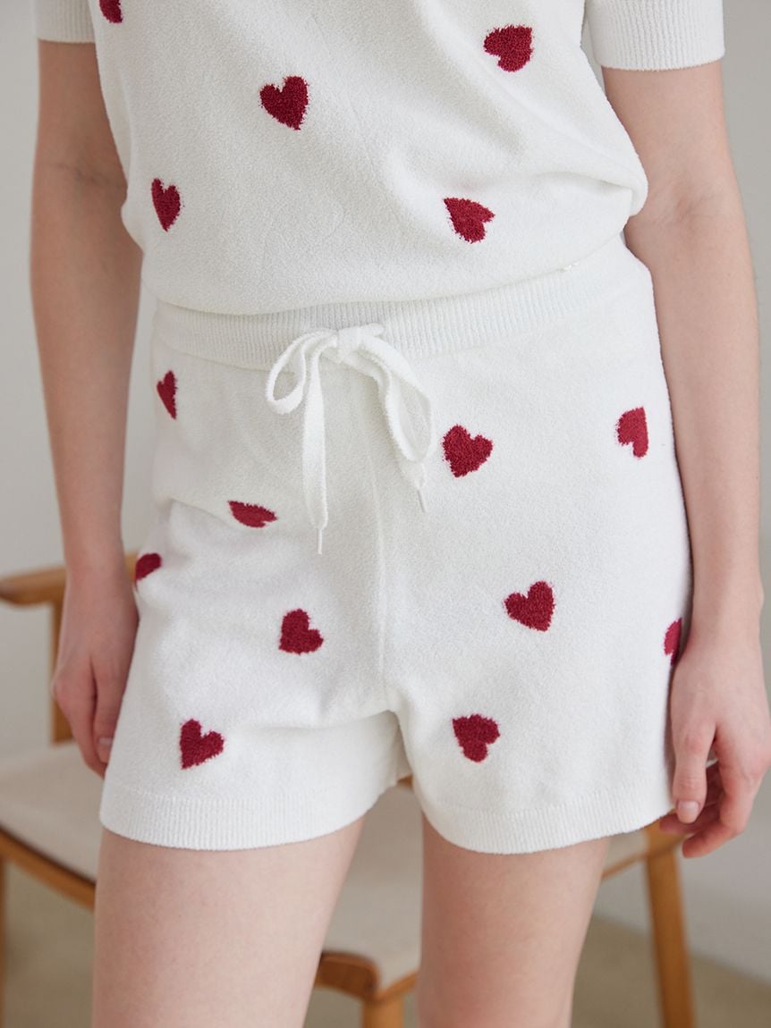 ONLINE限定】エアリーモコハートジャガードプルオーバー&ショート
