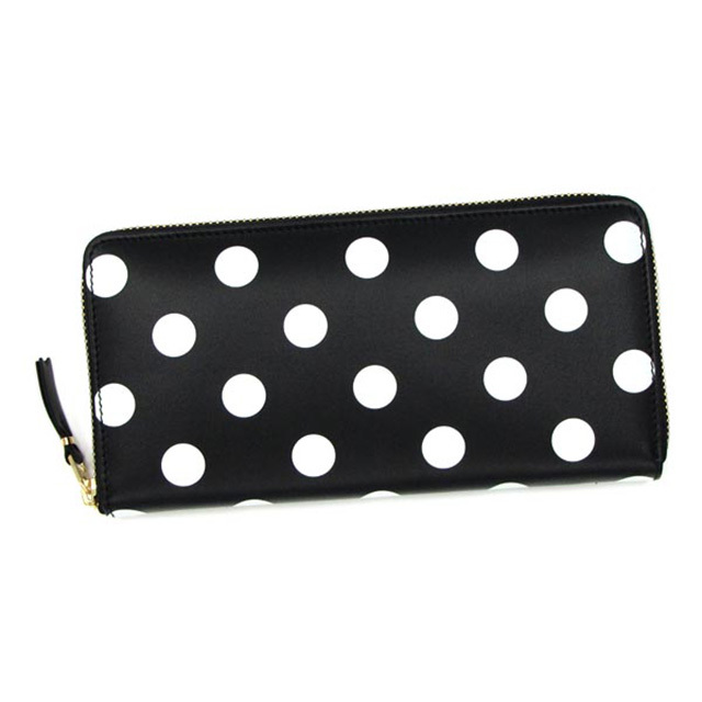 コムデギャルソン COMME des GARCONS 長財布 ドット プリント 白ドット