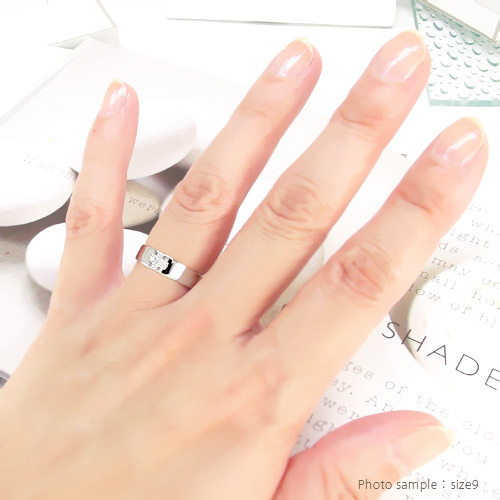 ダイヤモンド クロスリング 0.04ct プラチナ プラチナ900 pt900 十字架