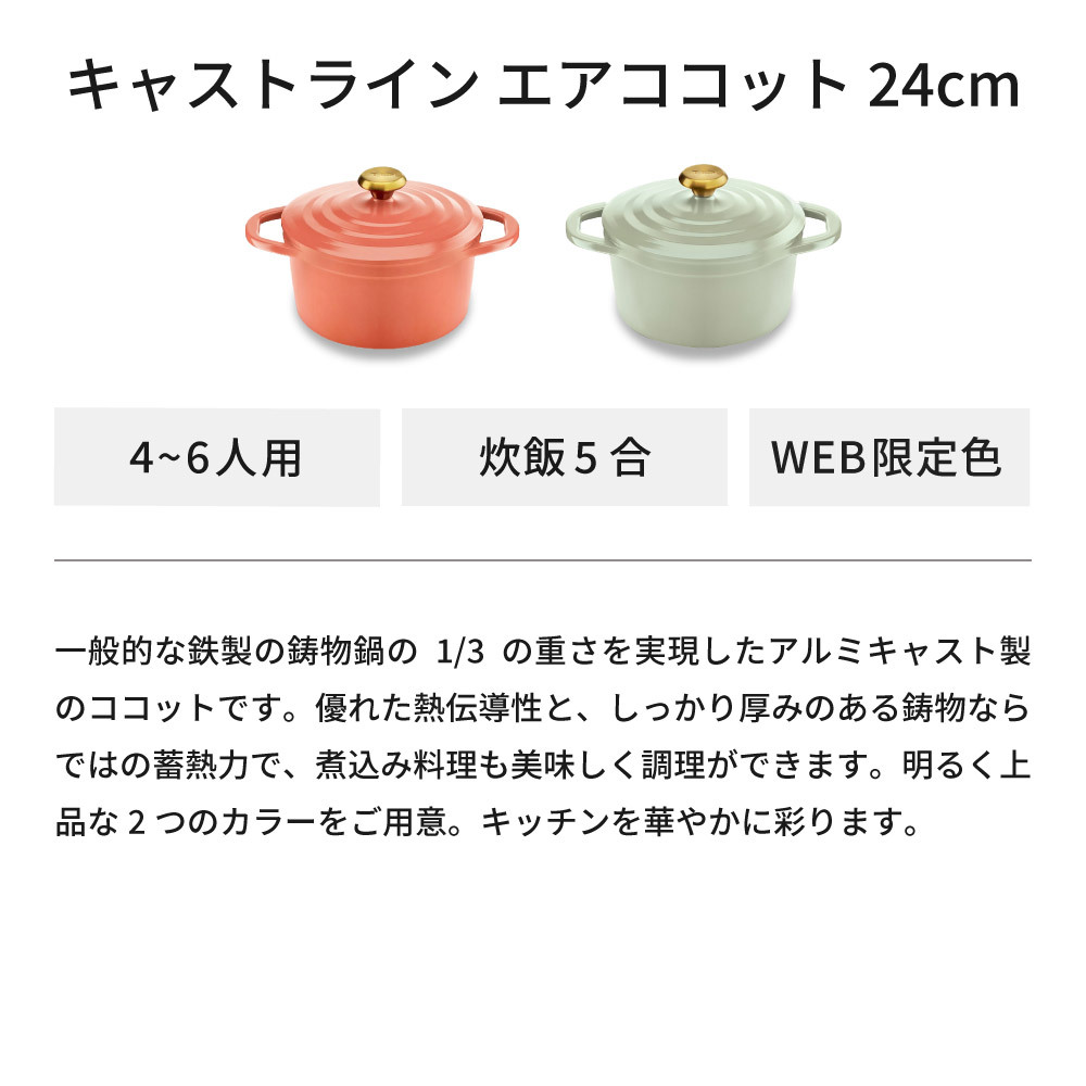 土・日発送可）ティファール T-fal キャストライン エアココット IH
