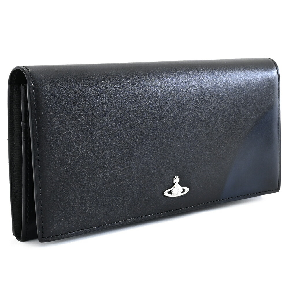 ヴィヴィアンウエストウッド 財布 長財布 黒×紺(ネイビー) Vivienne