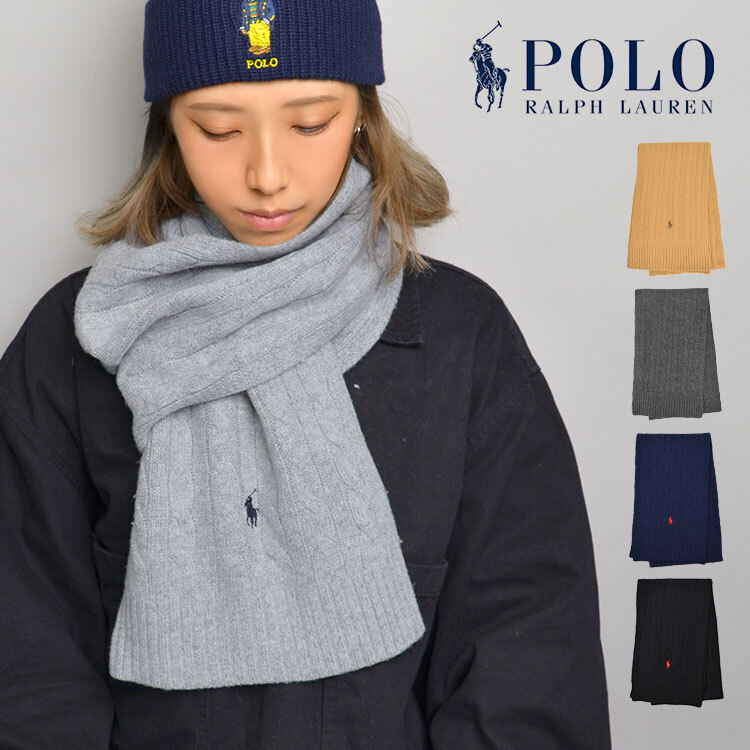 マフラー POLO RALPH LAUREN ポロ ラルフローレン ニットマフラー