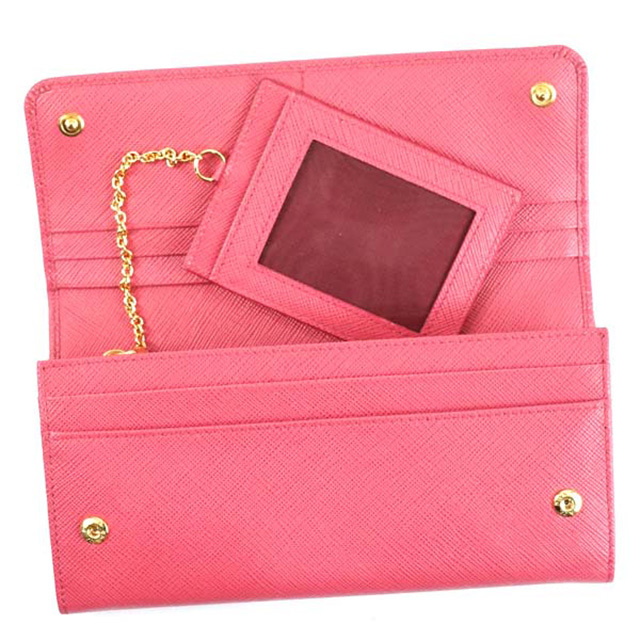 プラダ PRADA 財布 レディース メンズ 長財布 サフィアーノ 三角ロゴ l