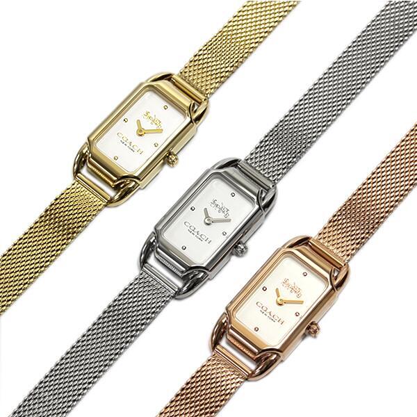 COACH コーチ 腕時計 レディース メッシュベルト ステンレス スクエア
