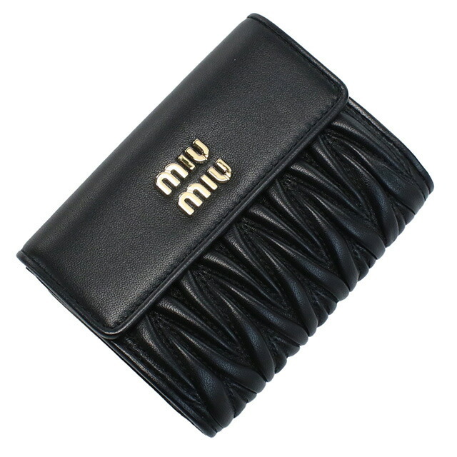 ミュウミュウ 三折財布小銭入付き レディース ブランド MIUMIU レザー