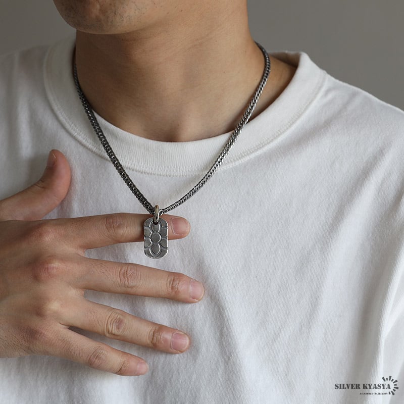 ドッグタグネックレス シルバー925 桜ネックレス シルバー 喜平