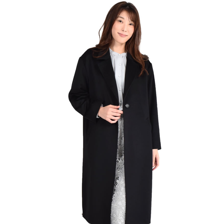 カシミヤ コート レディース カシミヤ100% ロングコート チェスター
