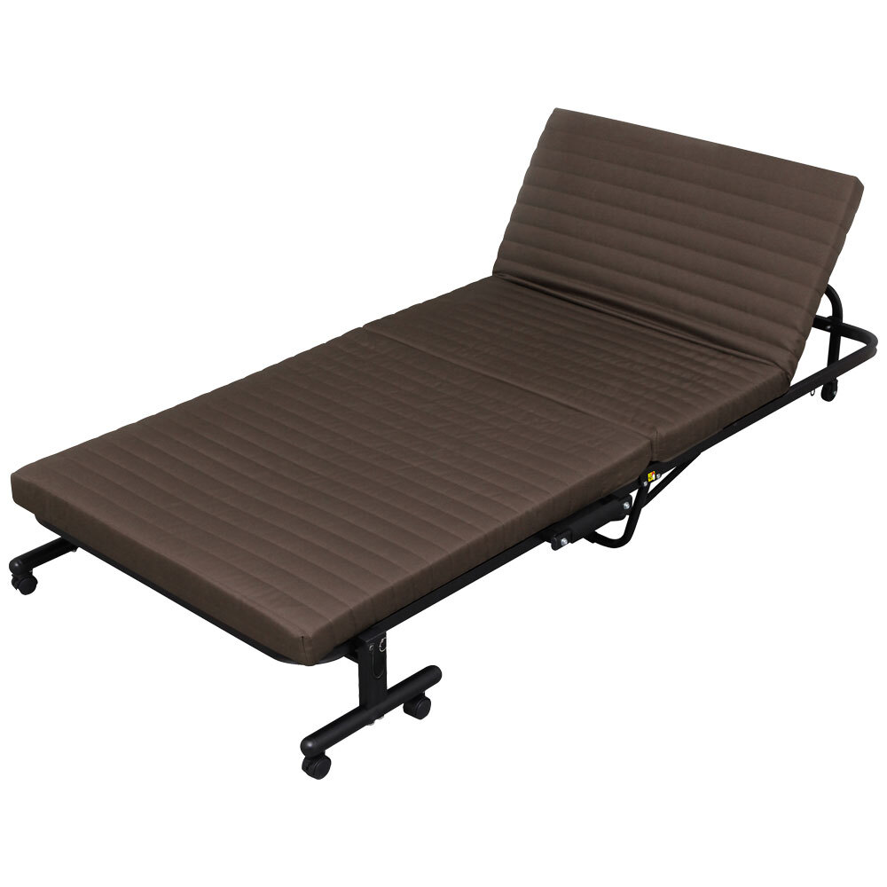 折りたたみベッド コンパクト シングル ハイタイプ キャスター付き