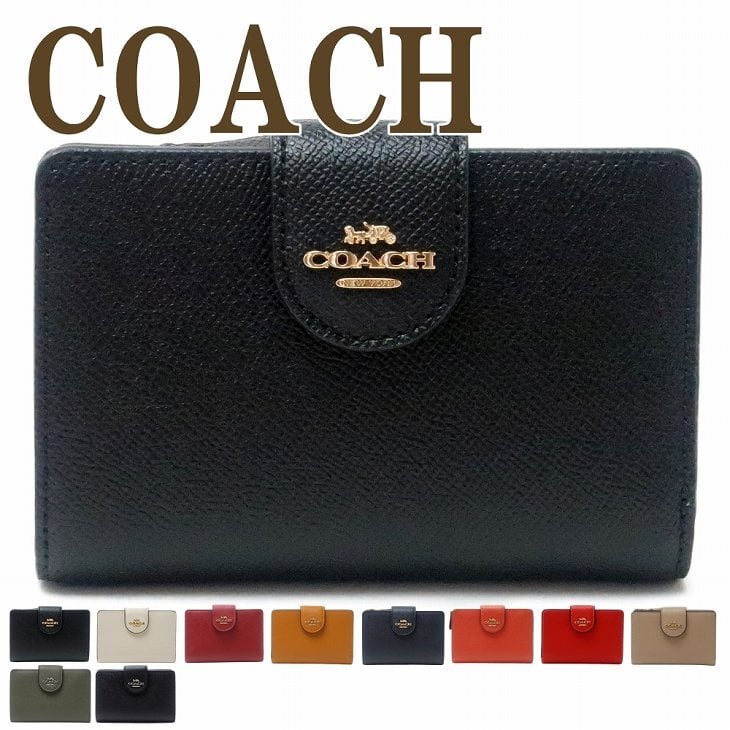 コーチ COACH 財布 二つ折り財布 レディース ロゴ ブラック 黒 6390