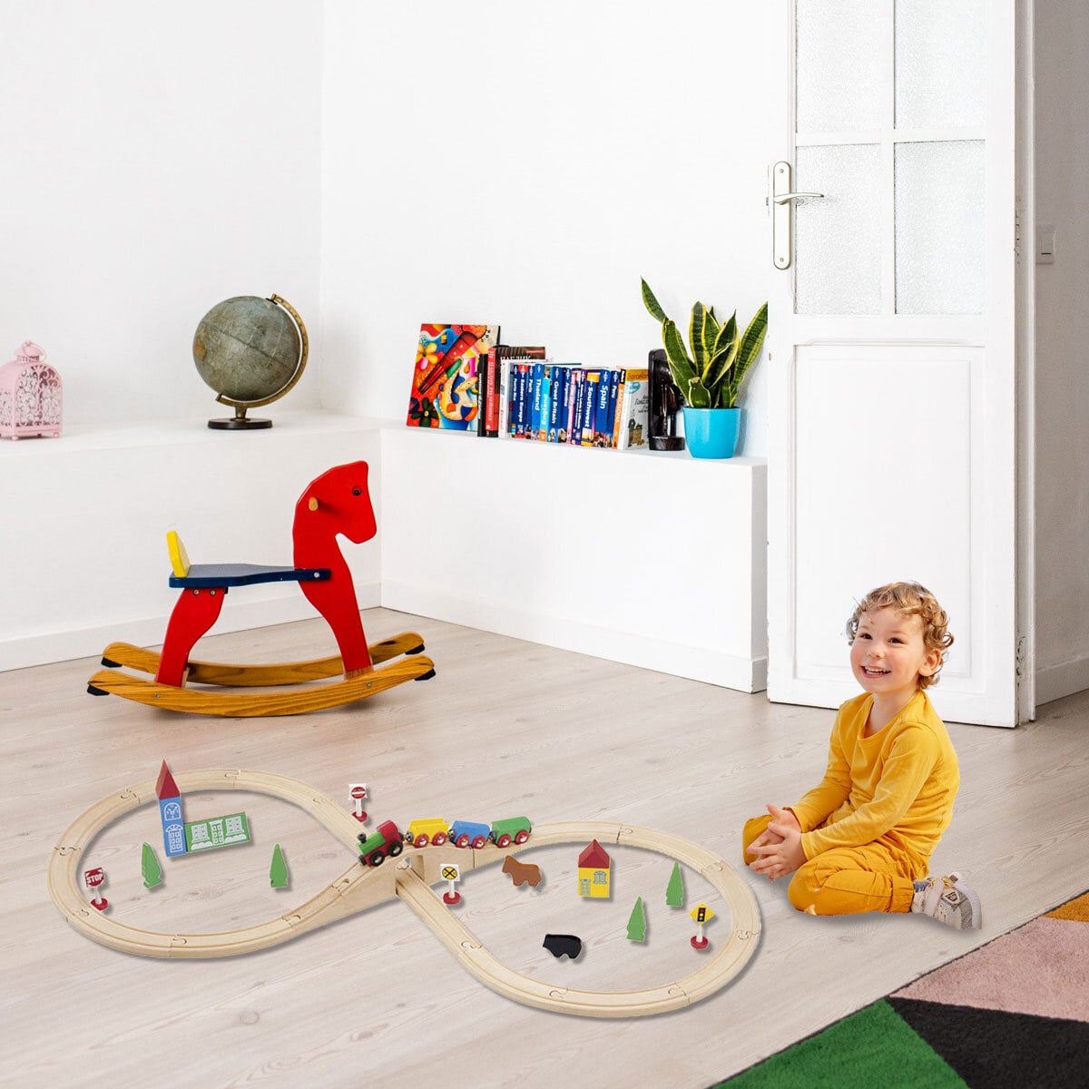 brio互換 【マキシム 木製レールセット 8の字 37P】ブリオ互換 木の