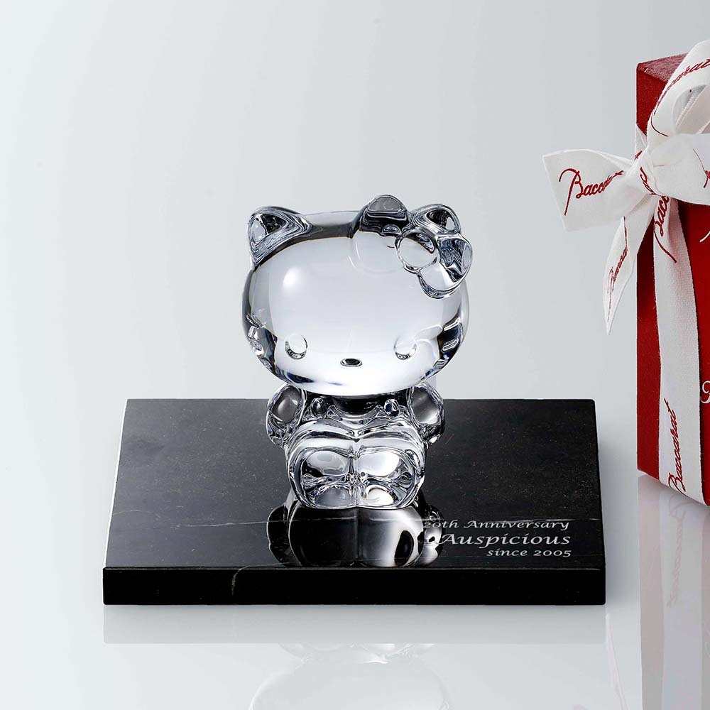 Baccarat バカラ ハロー キティ 9.5cm・大理石 台座 Sサイズ