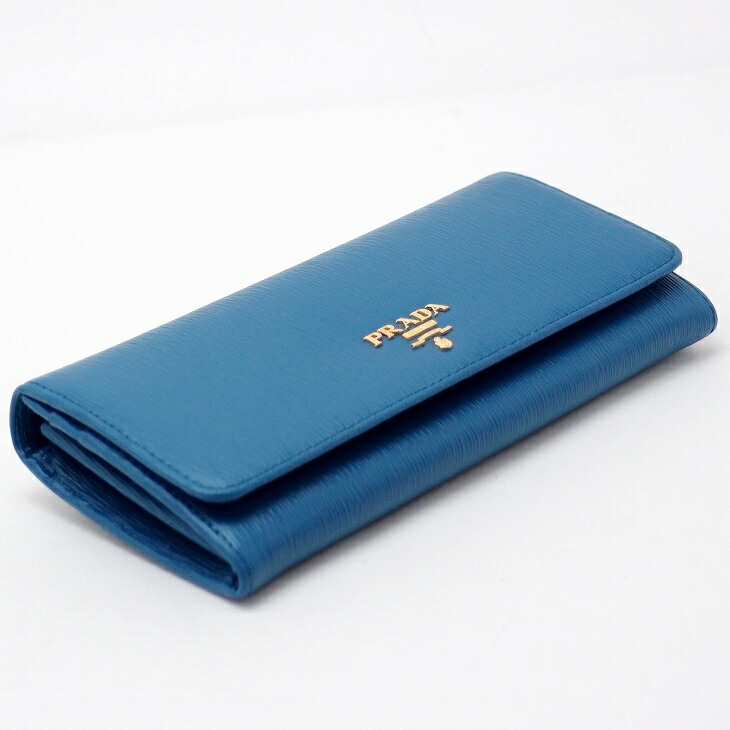 プラダ PRADA 財布 長財布 レディース VITELLO MOVE COBALT パスケース