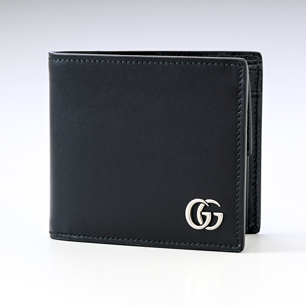 グッチ GUCCI 二つ折り財布 メンズ GGマーモント ブラック 428725