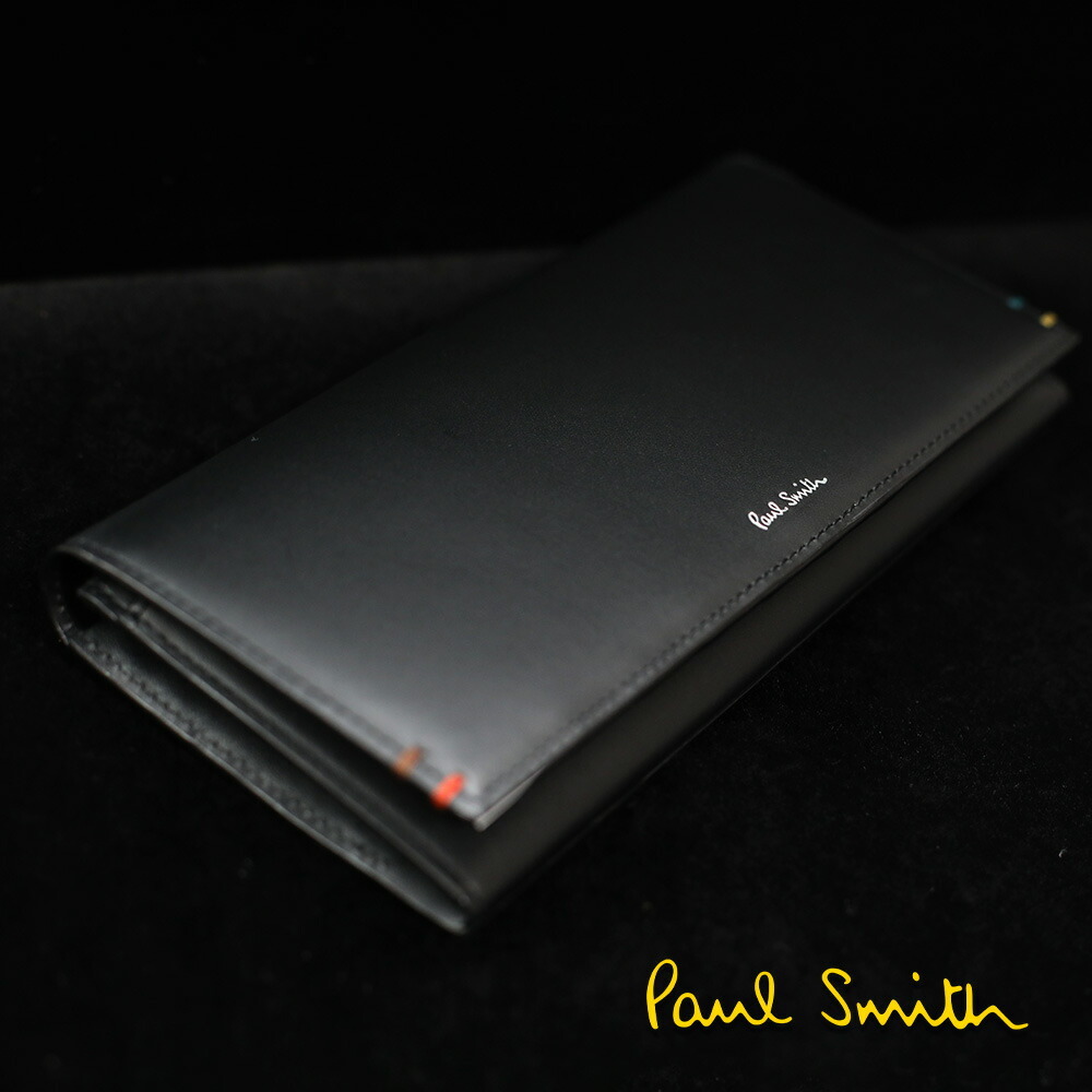 最安値に挑戦 ポールスミス 財布 Paul Smith メンズ かぶせ長財布 ハイ