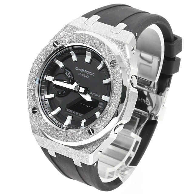 G-SHOCK GA2100 メタル カスタム フロステッド ラバーバンド