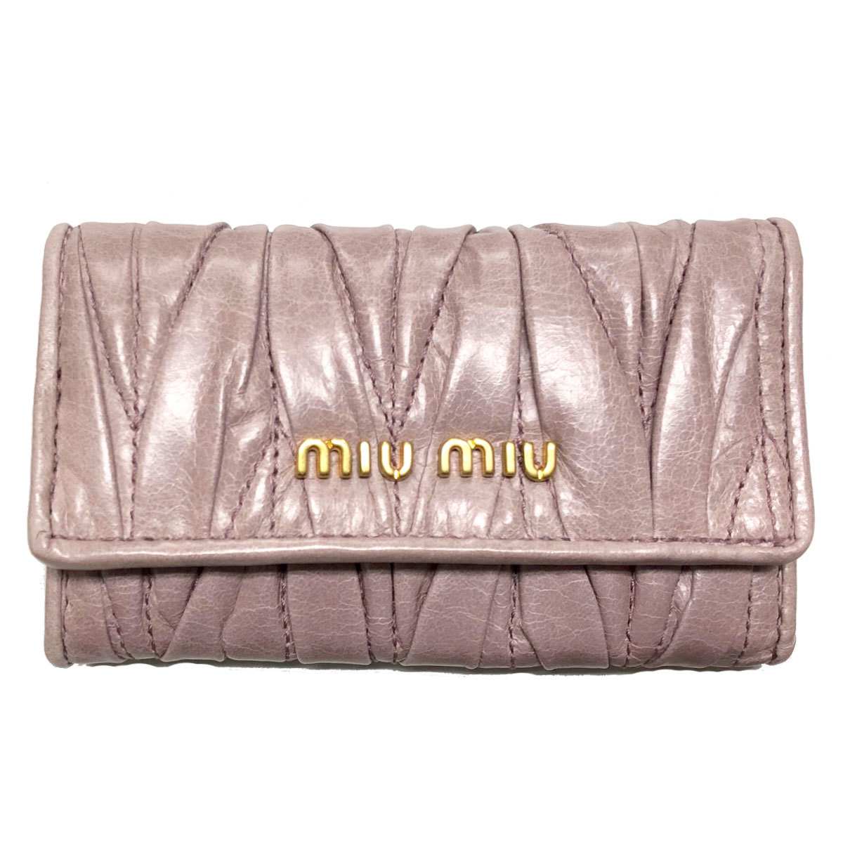 ミュウミュウ MIU MIU キーケース 5M0222 Q19 F010F 00 MATELASSE LUX