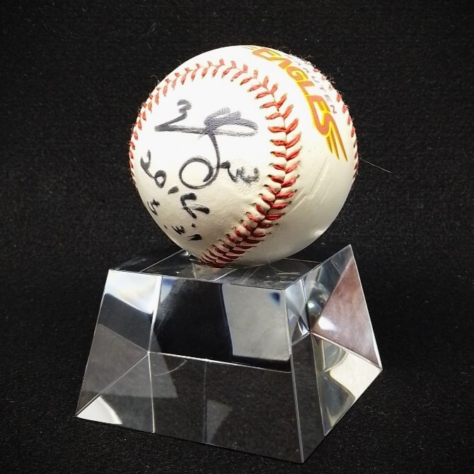 記念ボール クリスタル 台座 名入れ彫刻 ゴルフ 野球 ソフトボール