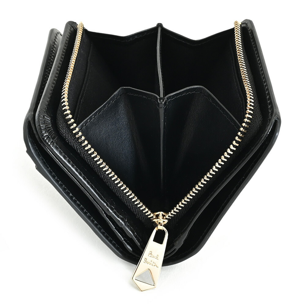 ポールスミス 財布 二つ折り財布 L字ファスナー 黒(ブラック) Paul