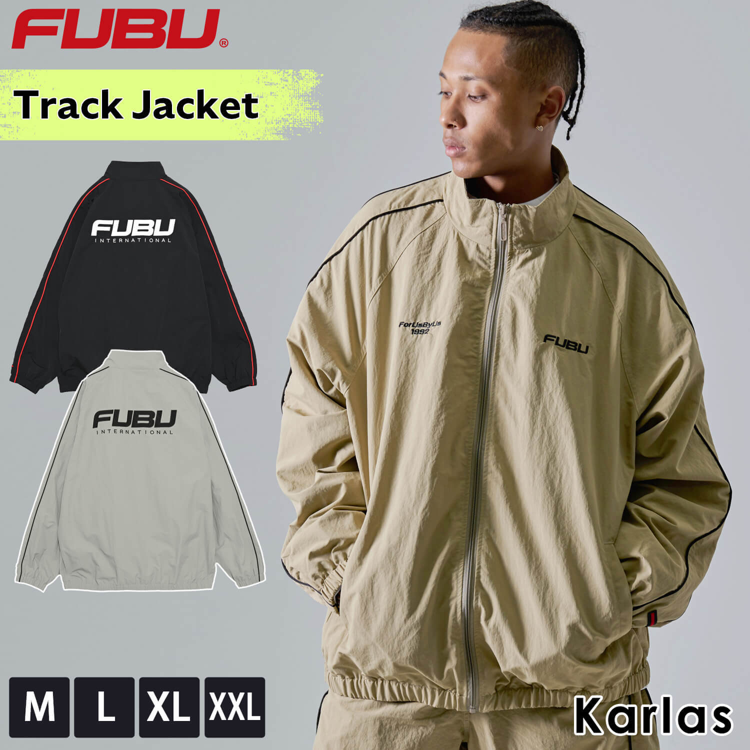 FUBU フブ ジャケット メンズ レディース 長袖 ブルゾン ナイロン