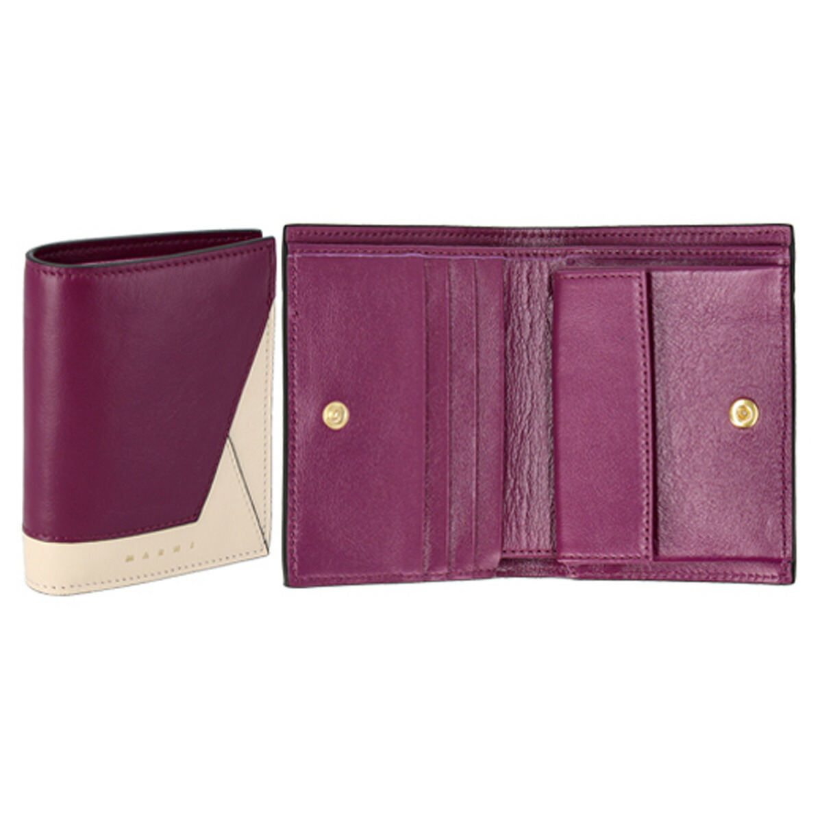 マルニ MARNI 財布 二つ折り財布 折りたたみ財布 小銭入れ付き