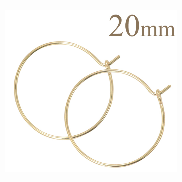 ピアス k10 フープピアス 20mm イエローゴールド レディース 人気