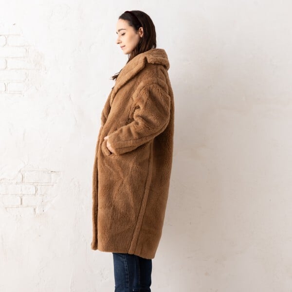 Max Mara マックスマーラ ファー付き コート ブラウン 36サイズ - Max