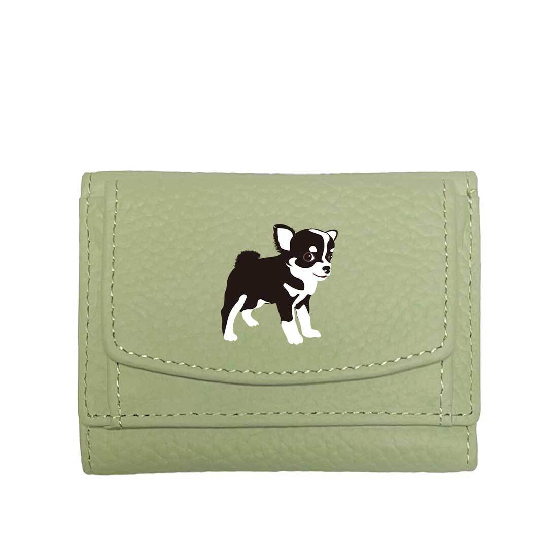 Fave チワワ ブラック＆タン 三つ折りミニ財布 三つ折り 財布 フル