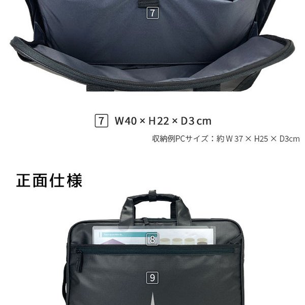 ビジネスバッグ ブリーフケース リュック メンズ 3way A3 2層 軽い