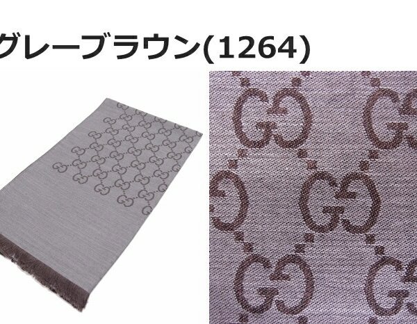 グッチ マフラー GUCCI メンズ レディース ストール シルク混 GG 大判